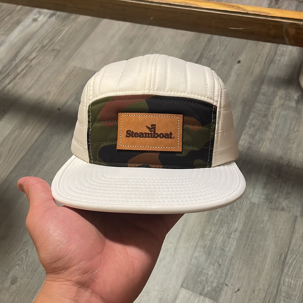 White/ Cream colored Steamboat Hat